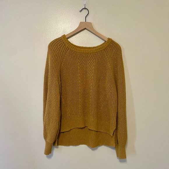 Balloon-Sleeve Pullover Sweater - Egyptian Gold - Picture 1 of 4